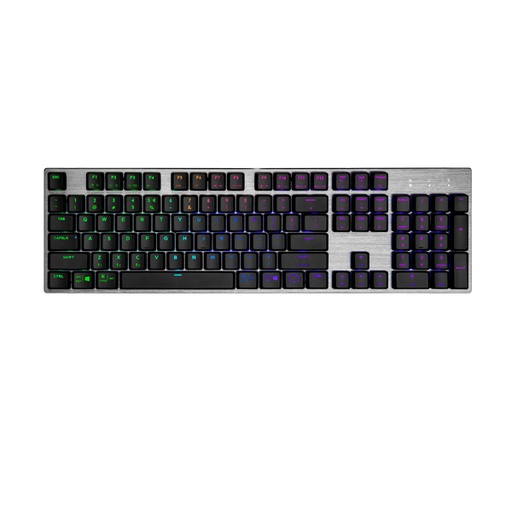[SK-653-GKTR1-US] Cooler Master SK653 RGB Wireless Low Profile Mechanical Red Switch Keyboard - Black