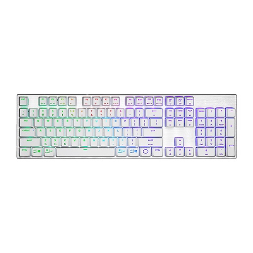 [SK-653-SKTL1-US] Cooler Master SK653 RGB Wireless Mechanical Keyboard - Silver White