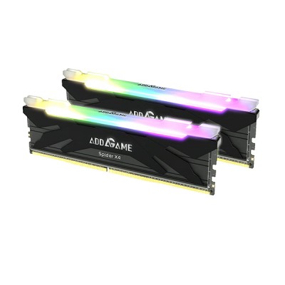 [AG8GB32C16X4UBX2] ADDLINK AddGame Spider X4 RGB 16GB (8x2) DDR4 3200Mhz Memory - Black