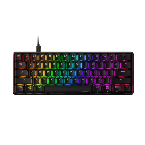 [6P6K8AA] HYPERX ALLOY ORIGINS 60 RGB Wired Red Switch Mechanical Gaming Keyboard - Black