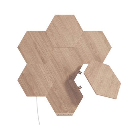 [NL52-7002HB-7PK] Nanoleaf - Elements - Hexagons - Starter Kit - Birchwood - 7 Pack - EU/UK