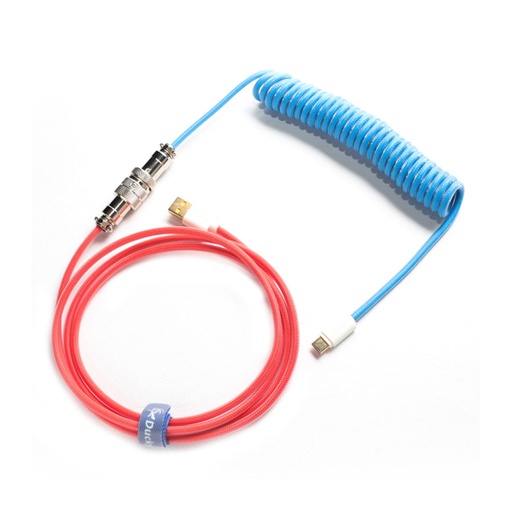 [DKCC-BVCNC1] Ducky Premicord USB Type-A to Type-C 1.8m Spiral Cable - Bon Voyage