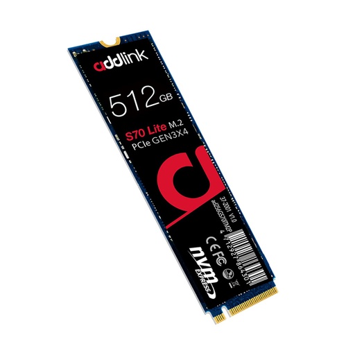 [ad512GBS70LTM2P] ADDLINK S70 LITE 512GB 2280 PCIe NVMe GEN3X4 (Up to R:3400MB/s , W:2000MB/s) - M.2