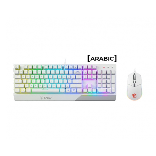 [S11-04AR302-CLA] MSI Vigor GK30 Gaming Keyboard and GM11 Mouse WHITE Combo AR Layout