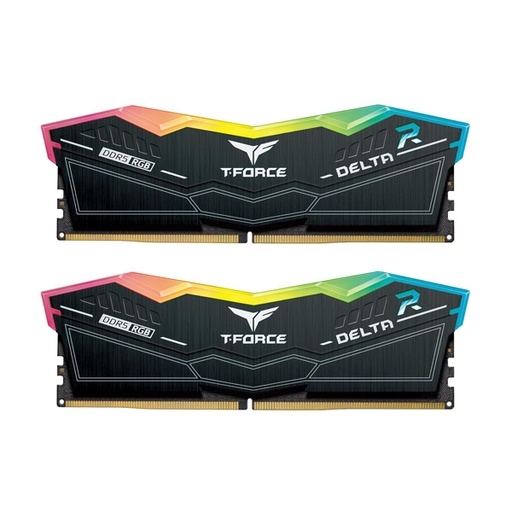 [FF3D532G6400HC40BDC01] TEAMGROUP T-Force Delta RGB DDR5 32GB Kit (2 x 16GB) 6400MHz Desktop Memory - Black